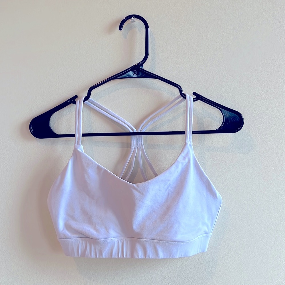 White Strappy Sports-bra